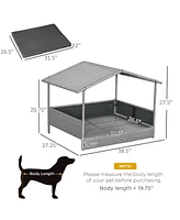 Streamdale Furniture Elevated Rattan Dog Bed Durable, Comfy, and Stylish for Indoor/Outdoor