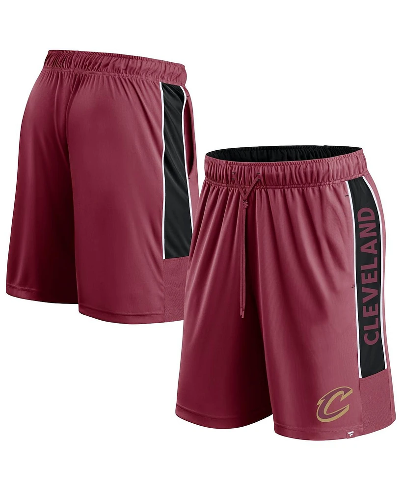 Fanatics Men's Wine Cleveland Cavaliers Game Winner Defender Shorts