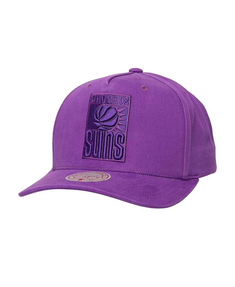 Mitchell & Ness Men's Purple Phoenix Suns Washed Out Tonal Logo Snapback Hat