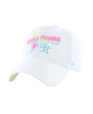 '47 Brand Men's White Houston Astros 2024 Spring Training Vapor Wave Clean Up Adjustable Hat