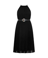 City Chic Women's Halter Pleat Dress