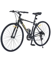 Streamdale Furniture Versatile 7-Speed Hybrid Road Bike with Aluminum Alloy Frame and C-Brakes