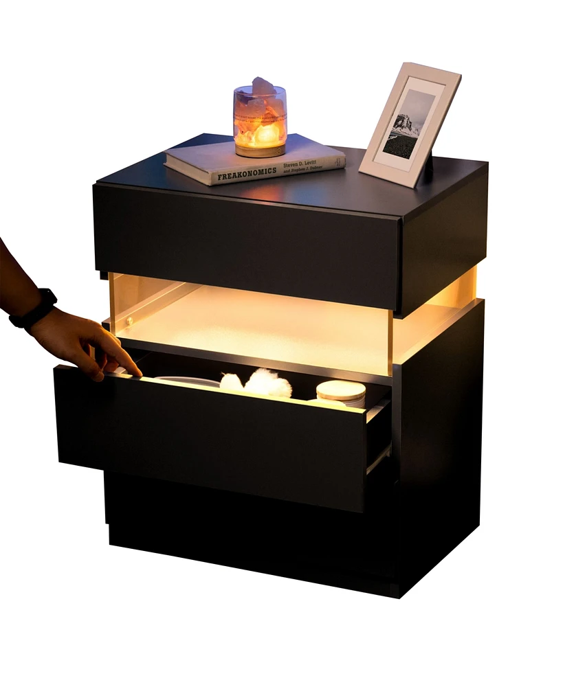 Simplie Fun Dreamy Led Nightstand Illuminate Your Nights & Decor Your Room