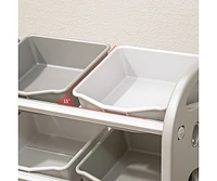 Kids Toy Storage Organizer with 6 Bins, Multi-functional Children's Unit