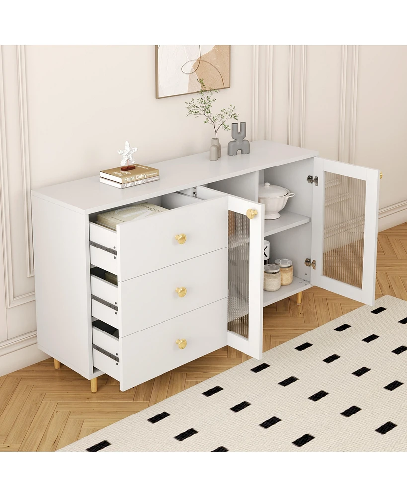 Simplie Fun Modern minimalist side cabinets, dining room or living room lockers