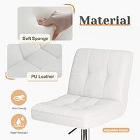 Ergonomic Backrest Bar Stools with Adjustable Seat and Footrest