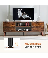 Spacious and Stylish Tv Stand with Ample Storage and Soft-Close Hinge