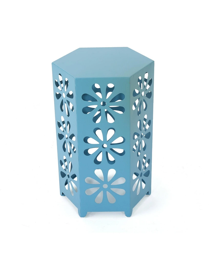 Simplie Fun Charming Yet Durable Iron Side Table - No Assembly Required