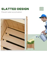 Sturdy Wooden Planter Trellis Customizable and Ample for Outdoor Growth