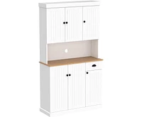 E1 Mdf Kitchen Buffet Cabinet with Adjustable Shelves and Uv Painting