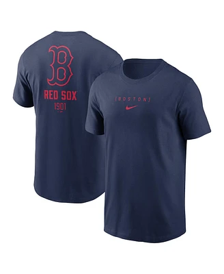 Nike Men's Navy Boston Red Sox Large Logo Back Stack T-Shirt