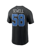 Nike Men's Penei Sewell Black Detroit Lions Name Number T-Shirt