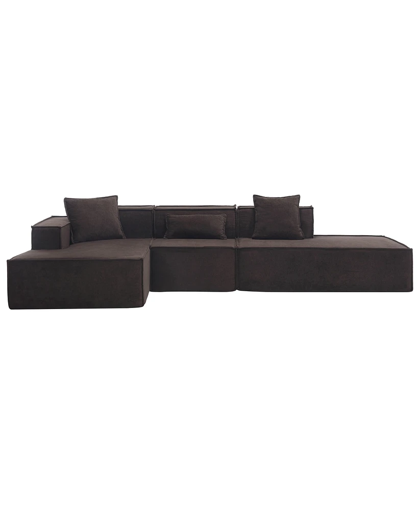 Simplie Fun Modern Sectional Sofa, Customizable L-Shape