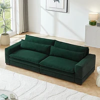 Streamdale Furniture Mid-Century Modern Sofa Luxe Style, Comfort & Durability in Vibrant Green