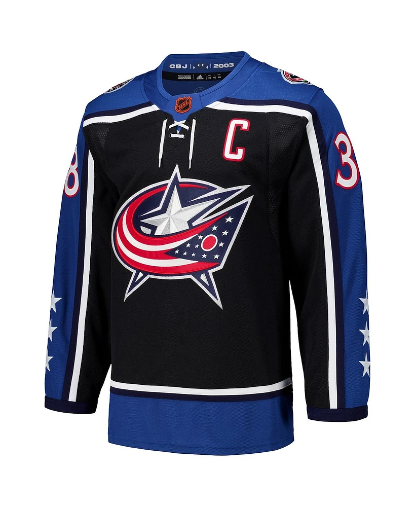 Adidas Men's Boone Jenner Black Columbus Blue Jackets Reverse Retro 2.0 Authentic Player Jersey