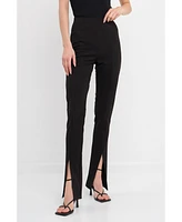 English Factory Women's Front Slit Flares