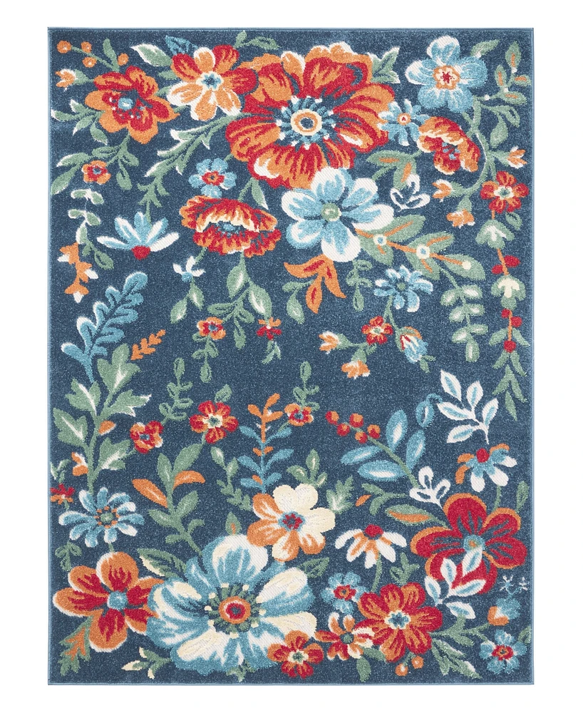 Town & Country Living Hibiscus Bloom Modern Floral 7'10"x10'2" Area Rug