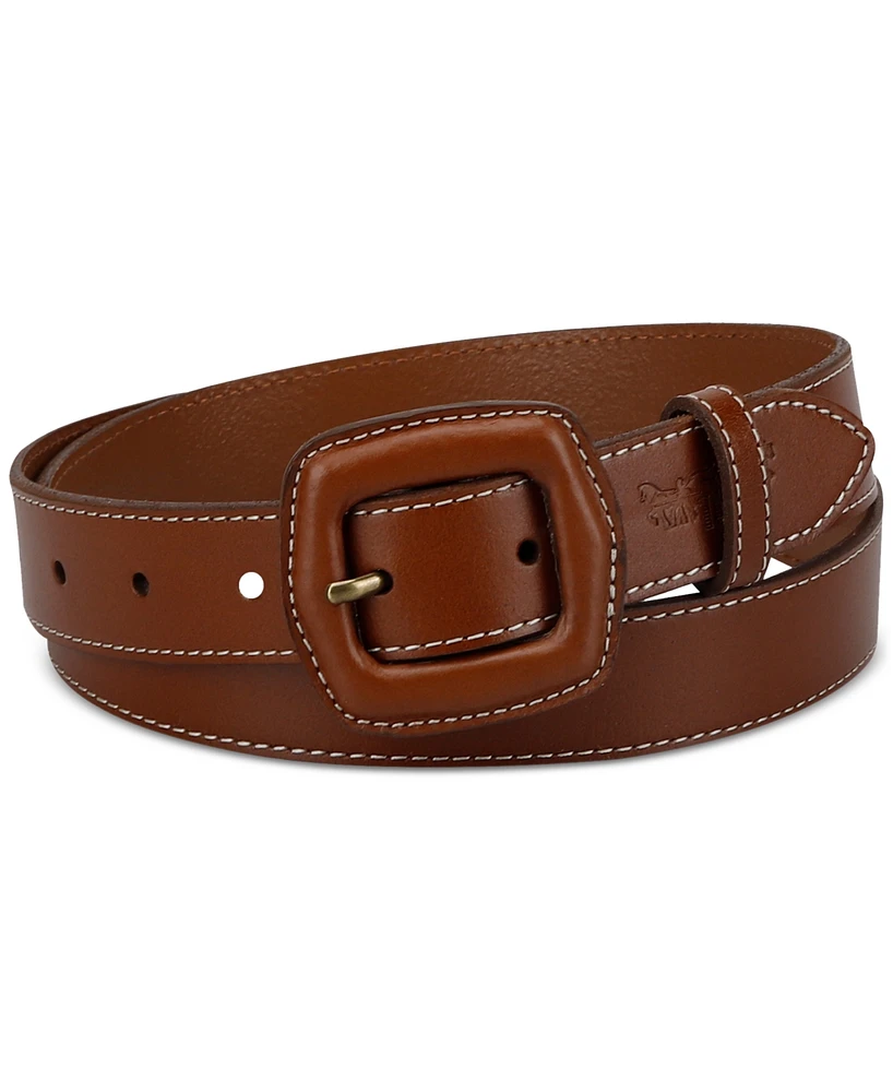 Levi's Women's Western Leather-Wrapped Buckle Belt