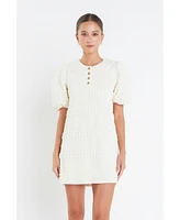 English Factory Women's Smocked Mini Dress