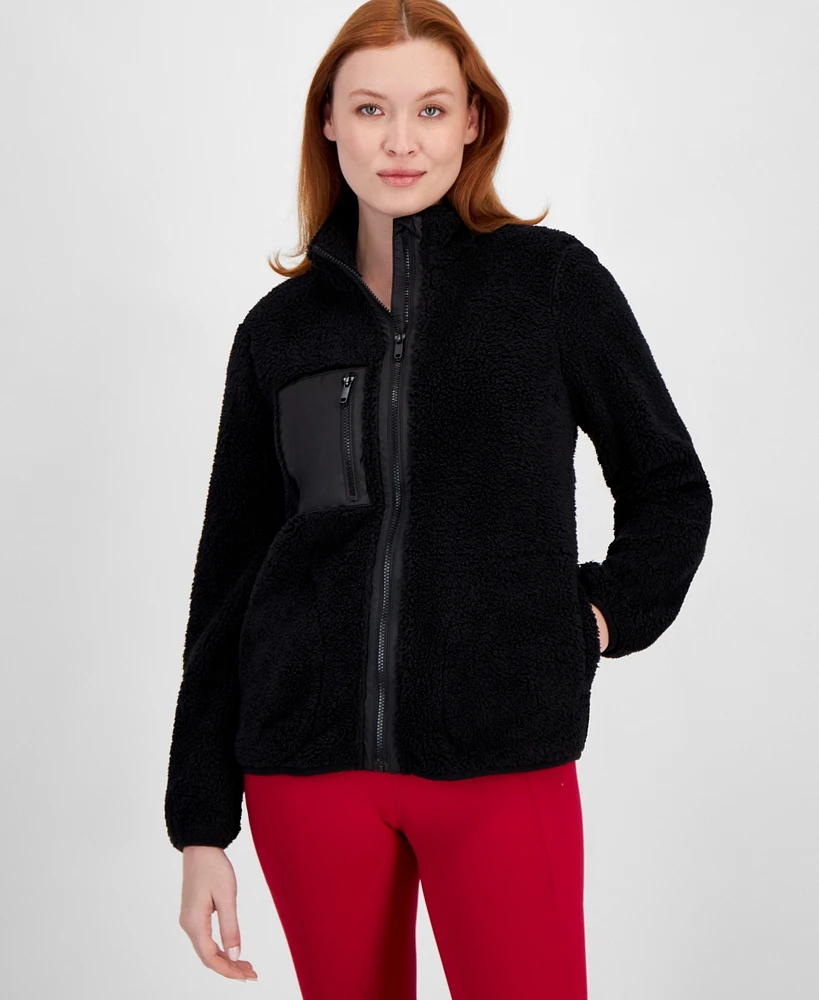 Id Ideology Women's Sherpa Jacket, Created for Macy's