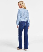 Levis Womens Dolores Long Sleeve Blouse 726 High Rise Slim Fit Flare Jeans