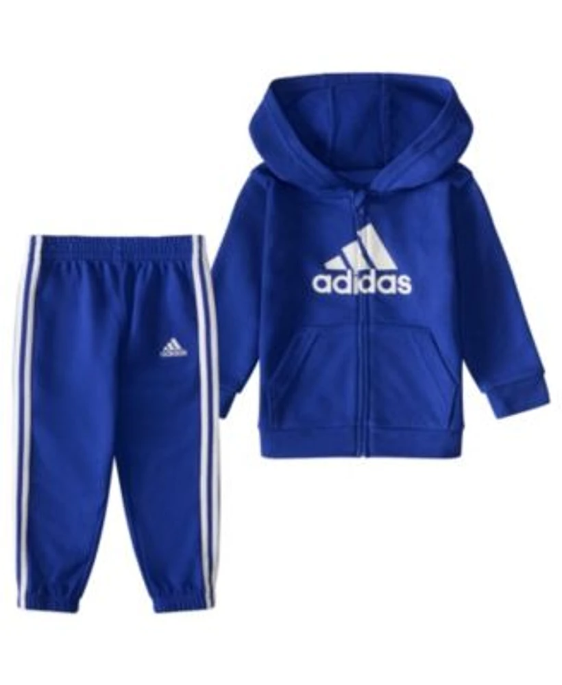 adidas Baby Boys Two-Piece Hooded Fleece Jacket Jogger Set