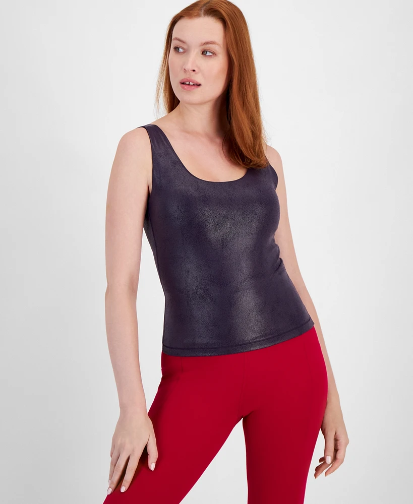 Id Ideology Women's Metallic Tank Top, Created for Macy's