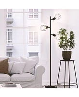 Brightech Robin 64" Led Tree Floor Lamp with Metal Cage Shades