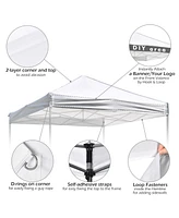 InstaHibit 10x10 Ft Pop up Canopy Top with 4 Sand Weight Bags Outdoor Camping