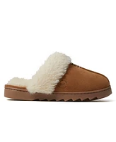 Dearfoams Helena Genuine Suede Scuff with Prayer Seam