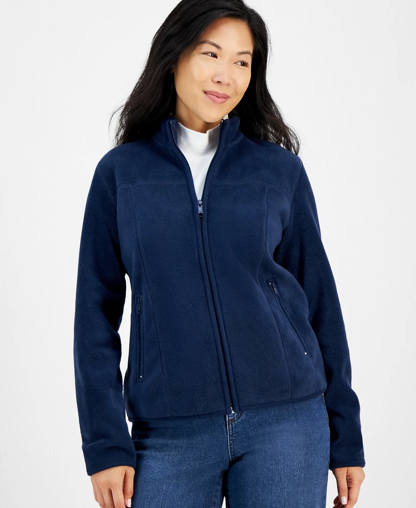 Style & Co Petite Polar Fleece Zip-Front Jacket, Created for Macy's