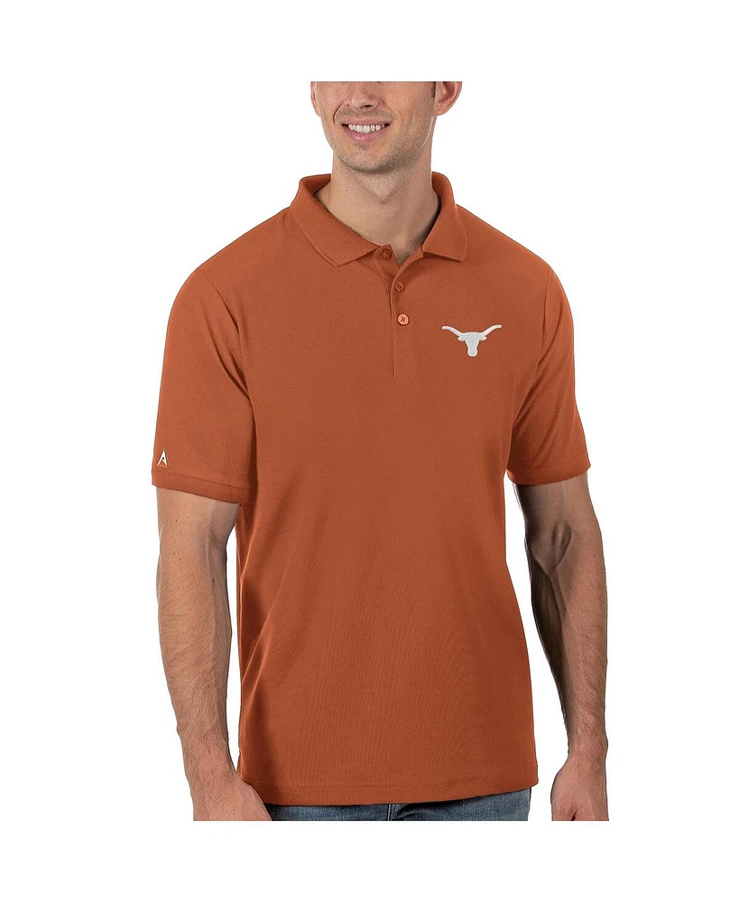 Antigua Men's Orange Texas Longhorns Legacy Pique Polo