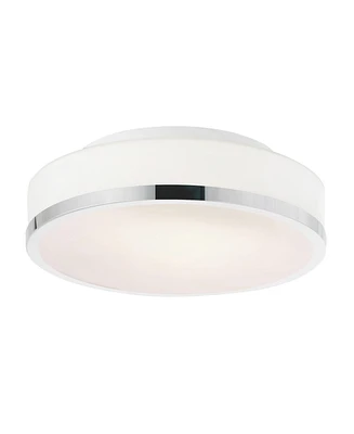 Cwi Lighting Frosted 2 Light Drum Shade Flush Mount