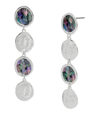 Robert Lee Morris Soho Abalone Linear Earrings