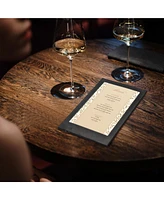 WeChef 4 Pack Led Backlit Menu Cover Leatherette Wine List Check Bill Holder Displayer Single Panel Fits 8"x14" Paper