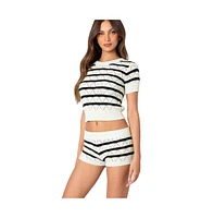 Edikted Women's Galia Striped Knit Top