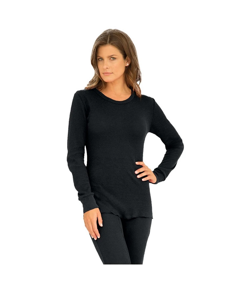 Comfort Choice Women's Thermal Crewneck Long-Sleeve Top