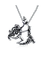 Bling Jewelry Aquarius Zodiac Sign Pendant Necklace For Women - Greek Water Goddess Astrology Horoscope - Sterling Silver