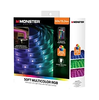 Monster Cable 50ft Multi-Color Led Light Strip with Remote