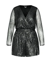 City Chic Women's Sequin Romper