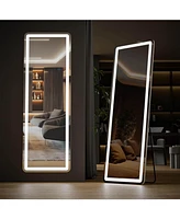 Simplie Fun 64" Led Full-Body Mirror with Adjustable Lighting, Touch Control