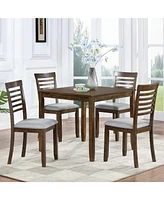 Simplie Fun Elegant Solid Wood Dining Table with Spacious Tabletop and Sturdy Solid Wood Legs, Table Only