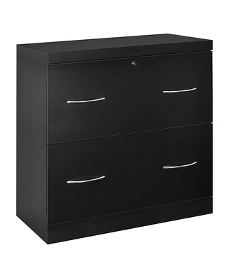 Slickblue 2-Drawer File Cabinet with Lock Hinging Bar Letter and Legal Size