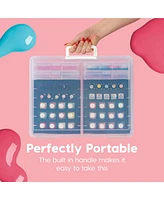 Iris Usa 2 Pack Clear Nail Polish Organizer Case Storage Container with Handle for 44 Bottles, Clear