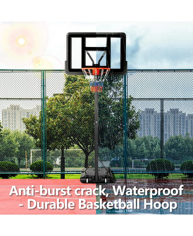 Simplie Fun Adjustable Height Basketball Hoop for Players of All Ages