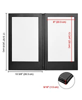 4 Pack Led Backlit Menu Cover Leatherette Wine List Check Bill Holder 2 Panel 17"x10"