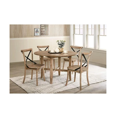 Simplie Fun Kendric Side Chair (Set-2), Rustic Oak