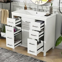 Streamdale Furniture 36" Modern Bathroom Vanity with Multifunctional Storage