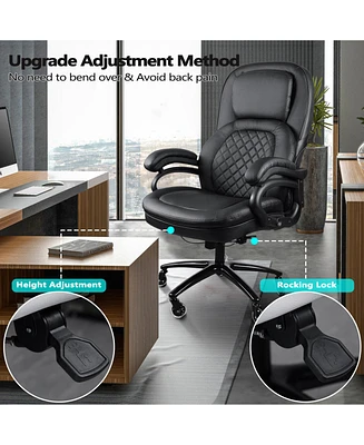 Simplie Fun Big and Tall Office Chair Pu Leather Office Chair