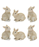 Slickblue Adorable Mini Bunny Rabbit Figurines - Set of 12 Easter Decor